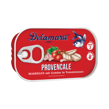 Delamaris Provencale Makrelen mit Gemüse in Tomatensauce, 125 Gramm
